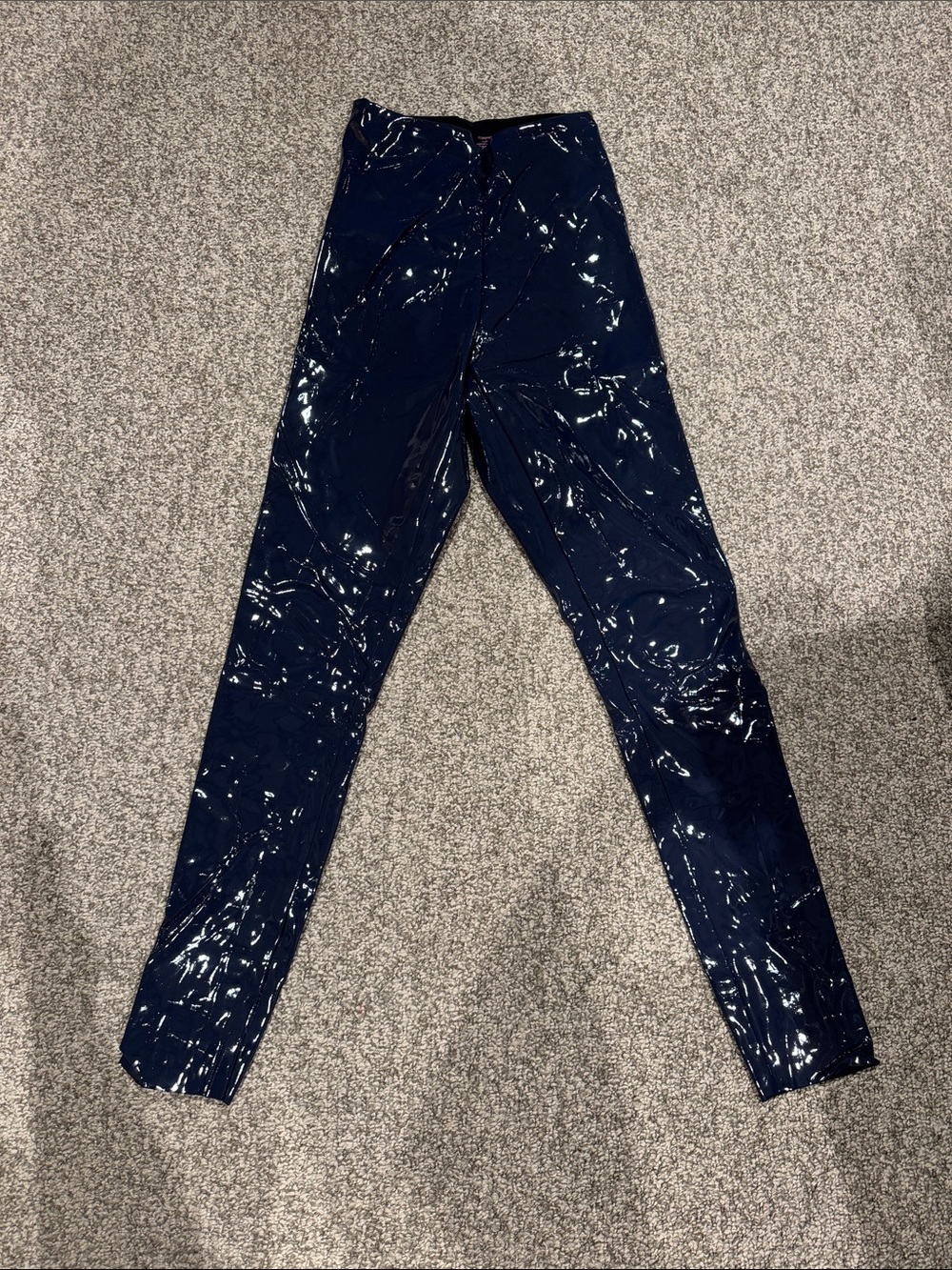 Commando Patent-Look Navy Skinny Jeans